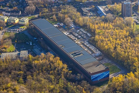 Aerial view, Walzen-Service-Center GmbH, Bermensfeld, Oberhausen, Ruhr area, North