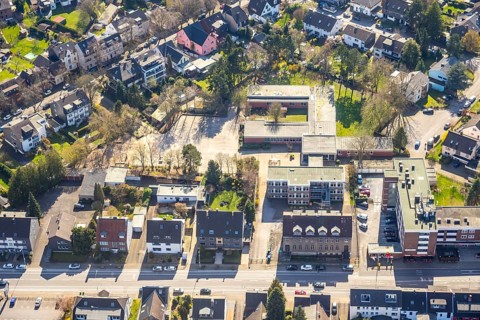 Aerial photo, Lierbergschule, Gemeinschaftsgrundschule Saarner Straße, Linksruhr, Mülheim an der