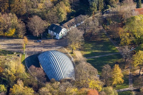 Aerial view, LVR-Industriemuseum St. Antony-Hütte, Klosterhardt, Oberhausen, Ruhr area, North