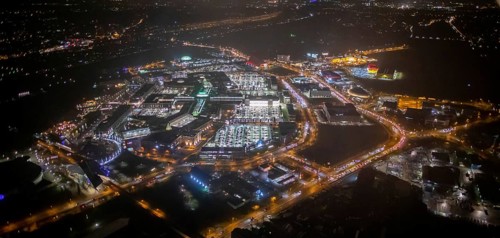 Aerial view, Centro shopping centre, Oberhausen-Neue Mitte, arcade, play station, CentrO-Promenade,