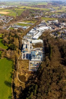 Aerial view, Belecke-West industrial estate, Max-Planck-Straße, Warstein, North Rhine-Westphalia,