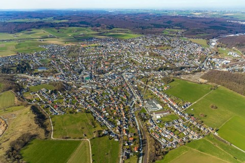 Aerial view of Warstein, Warstein, North Rhine-Westphalia, Germany
