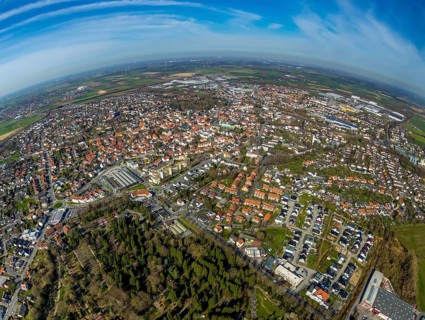 Aerial view, city view of Werl town centre, Werl, North Rhine-Westphalia, Germany