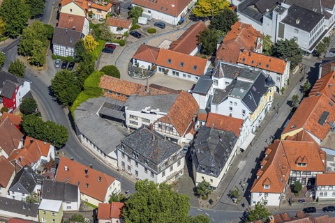 Aerial view, Fredrich&Neuschäfter brownfield site at the corner of Steinerstraße / Kämperstraße,