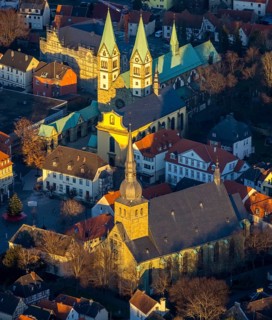 Aerial view, Old Town, Basilica of the Visitation of the Virgin Mary, Walburgisstraße, Old