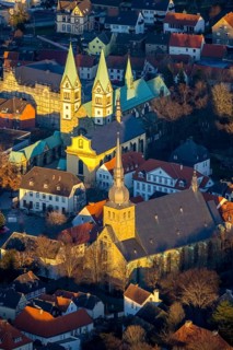 Aerial view, Old Town, Basilica of the Visitation of the Virgin Mary, Walburgisstraße, Old