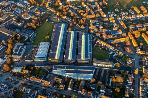 Aerial view, Standard Metallwerke, Rustigestraße, Werl, North Rhine-Westphalia, Germany