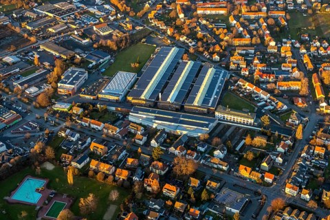 Aerial view, Standard Metallwerke, Rustigestraße, Werl, North Rhine-Westphalia, Germany