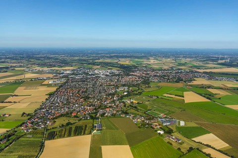 Aerial view, town view, Salzkotten, OWL, Ostwestfalen-Lippe, East Westphalia, North