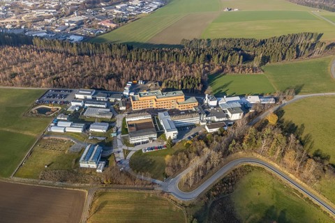 Aerial photograph, Fraunhofer Institute for Molecular Biology and Applied Ecology, Auf dem Aberg,