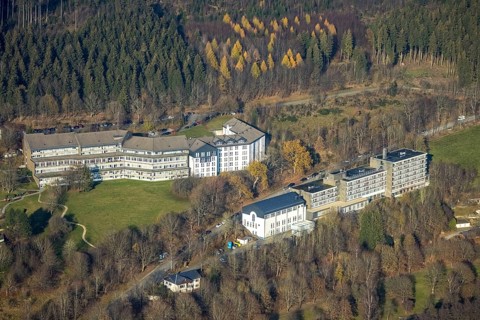 Aerial view, Johannesbad Fachklinik Hochsauerland, Kurklinik Fredeburg Dr. Zwick, Fredeburg,