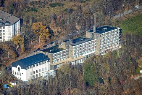 Aerial view, Johannesbad Fachklinik Hochsauerland, Kurklinik Fredeburg Dr. Zwick, Fredeburg,