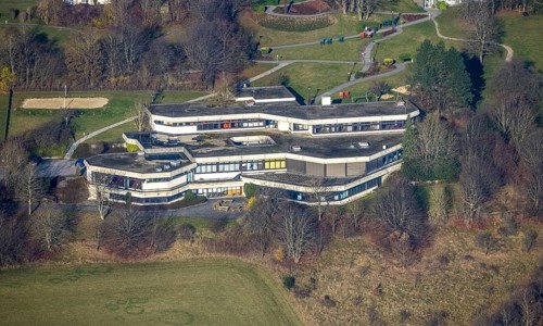 Aerial view, Johannesbad Fachklinik Hochsauerland, Kurmittelhaus, Fredeburg, Schmallenberg,