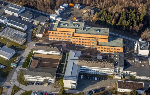Aerial photograph, Fraunhofer Institute for Molecular Biology and Applied Ecology, Auf dem Aberg,