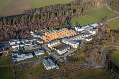 Aerial photograph, Fraunhofer Institute for Molecular Biology and Applied Ecology, Auf dem Aberg,