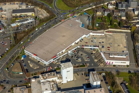Aerial photo, real, commercial, area, Dümpten, Mülheim an der Ruhr, Ruhr area, North