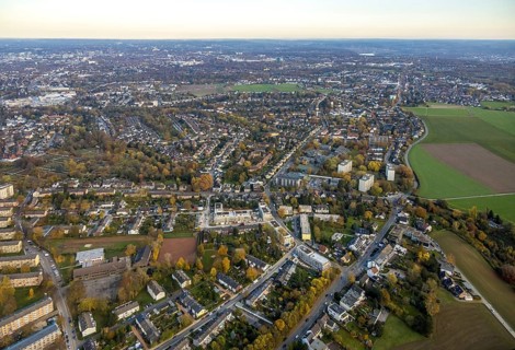 Aerial view, Städt. Grundschule an der Filchnerstraße, construction site residential development
