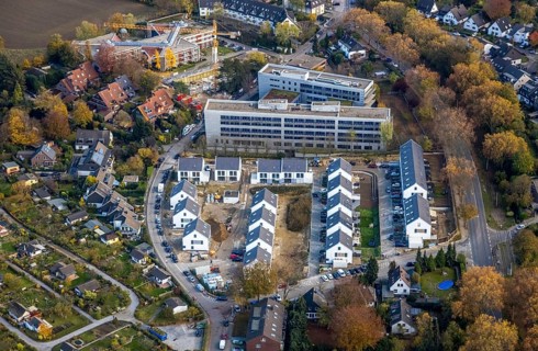 Aerial view, new development area Parsevalstraße, district Raadt, Holthausen Holthausen -