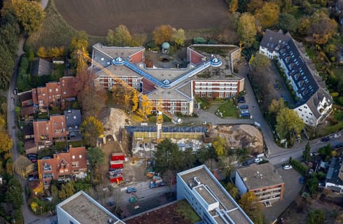 Aerial view, Evangelisches Wohnstift Raadt, construction site Parsevalstraße, Holthausen - Südost,
