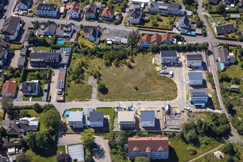 Aerial view, Schmandbruch development area, Sonnenfeld, Grundschöttel, Wetter, Ruhr area, North