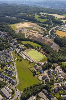 Aerial view, Tinsberg Enerke landfill, SuS Volmarstein sports ground, TC Volmarstein tennis club,