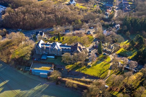 Aerial photo, RZV Rechenzentrum Volmarstein GmbH, Grundschöttel, Wetter, Ruhr area, North