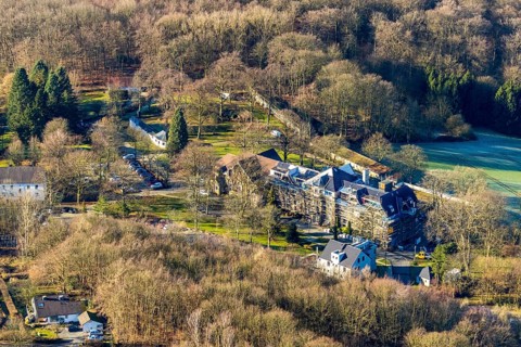 Aerial photo, RZV Rechenzentrum Volmarstein GmbH, Grundschöttel, Wetter, Ruhr area, North