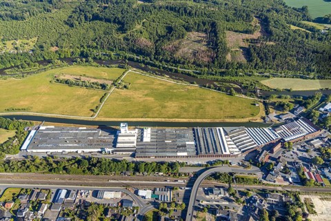 Aerial photo, Wickeder Westfalenstahl GmbH, Wickede (Ruhr), North Rhine-Westphalia, Germany