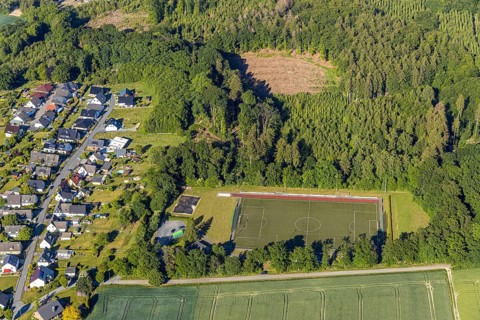 Aerial photo, TuS 1911 Echthausen football ground, Wickede (Ruhr), North Rhine-Westphalia, Germany