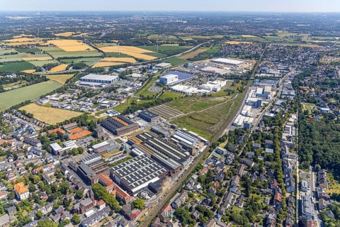 Aerial view, Brauckstraße industrial estate, Stockumer Straße industrial estate, Ruhrpumpen, former