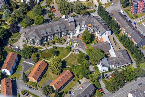 Aerial view, St. Josef retirement home, Witten, Ennepe-Ruhr district, Ruhr area, North