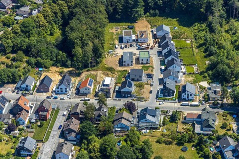 Aerial view, construction site, Waldstraße development area, Witten, Ennepe-Ruhr district, Ruhr