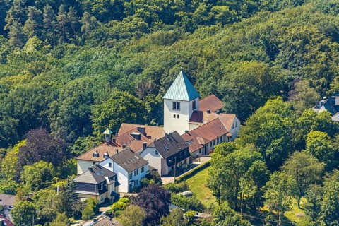 Aerial view, convent of the Carmelite nuns, Witten, Ennepe-Ruhr district, Ruhr area, North