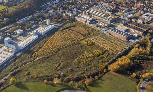 Aerial view, Stockumer Straße industrial estate, Ruhrpumpen, former annealing furnace hall,
