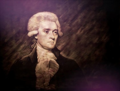 Portrait of Thomas Jefferson, 1743 - 1826, third president of the United States and principal