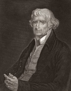 Portrait of Thomas Jefferson, 1743 - 1826, third president of the United States and principal