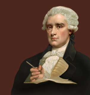 Portrait of Thomas Jefferson, 1743 - 1826, third president of the United States and principal