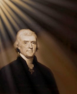 Portrait of Thomas Jefferson, 1743 - 1826, third president of the United States and principal
