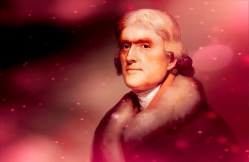Portrait of Thomas Jefferson, 1743 - 1826, third president of the United States and principal