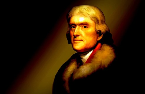 Portrait of Thomas Jefferson, 1743 - 1826, third president of the United States and principal