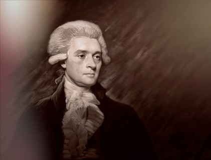 Portrait of Thomas Jefferson, 1743 - 1826, third president of the United States and principal