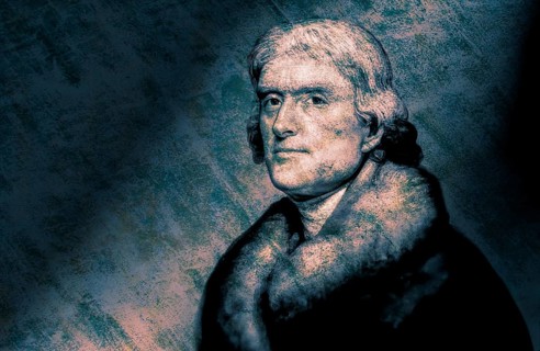 Portrait of Thomas Jefferson, 1743 - 1826, third president of the United States and principal