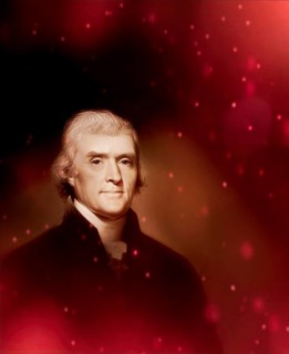 Portrait of Thomas Jefferson, 1743 - 1826, third president of the United States and principal