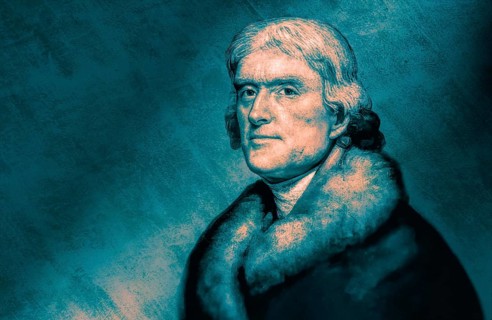 Portrait of Thomas Jefferson, 1743 - 1826, third president of the United States and principal