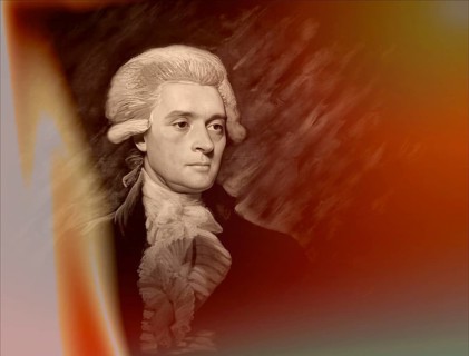 Portrait of Thomas Jefferson, 1743 - 1826, third president of the United States and principal