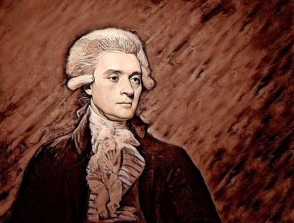 Portrait of Thomas Jefferson, 1743 - 1826, third president of the United States and principal