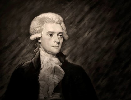 Portrait of Thomas Jefferson, 1743 - 1826, third president of the United States and principal