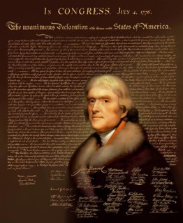 Portrait of Thomas Jefferson, 1743 - 1826, third president of the United States and principal