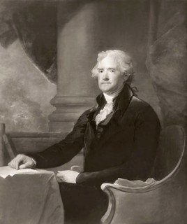 Portrait of Thomas Jefferson, 1743 - 1826, third president of the United States and principal