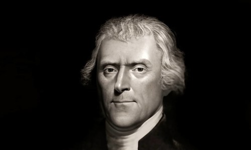 Portrait of Thomas Jefferson, 1743 - 1826, third president of the United States and principal
